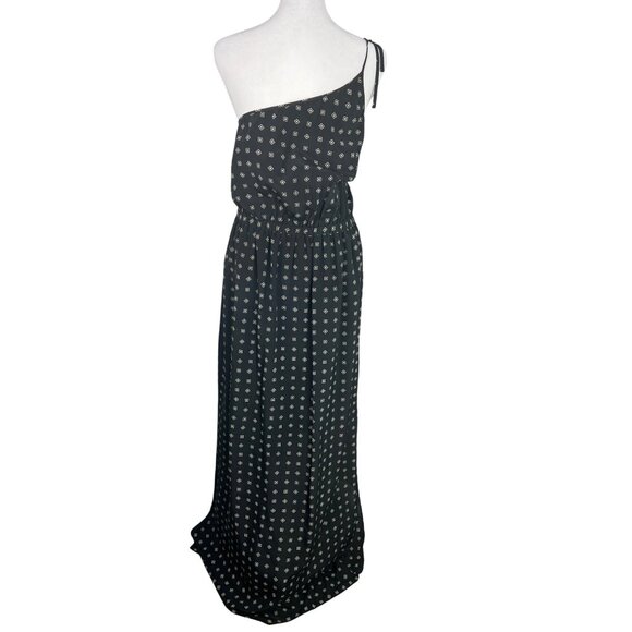 Madewell Womens Silk Tie-Shoulder Maxi Dress in Scatterblock Print Size 12 - Picture 3 of 15